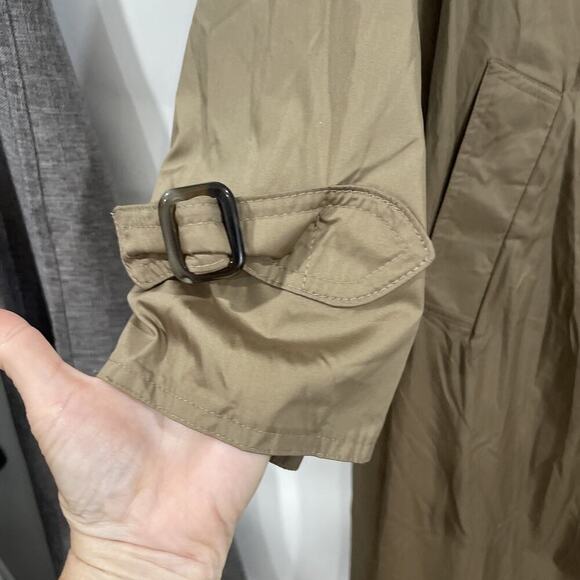 Vintage Rain Cheetahs Trench Coat Light Weight Brown Size 6 S/M Pockets Rain - Picture 4 of 11